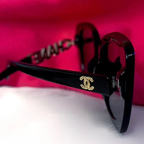 Chanel Square Sunglasses Black - Picture 3 of 12